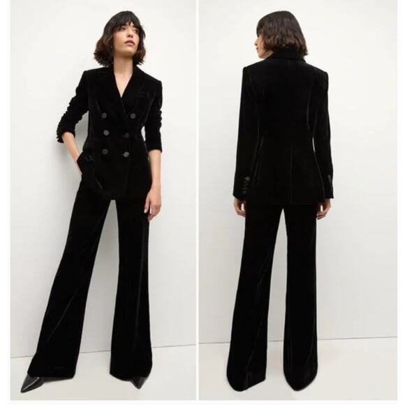 Veronica Beard Ellette Dickey Jacket 2 NWT Black Velvet Prep Blazer Old Money - Picture 2 of 11